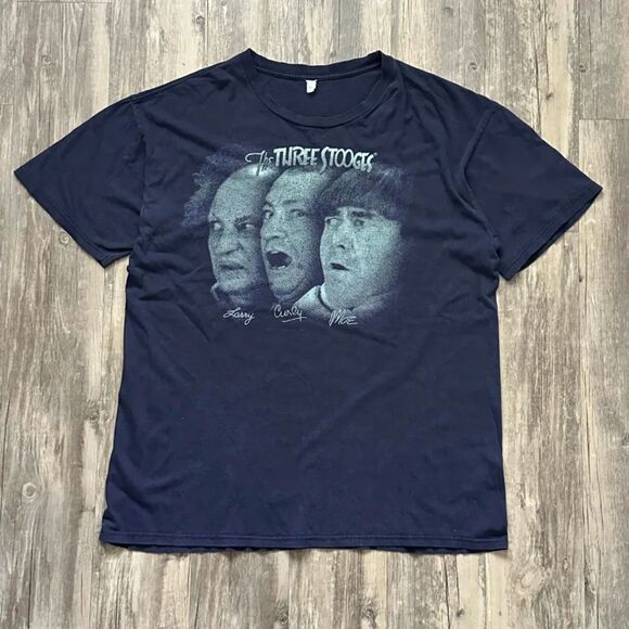 Vintage 90s The Three Stooges Promo T-Shirt Size XL - Picture 1 of 5